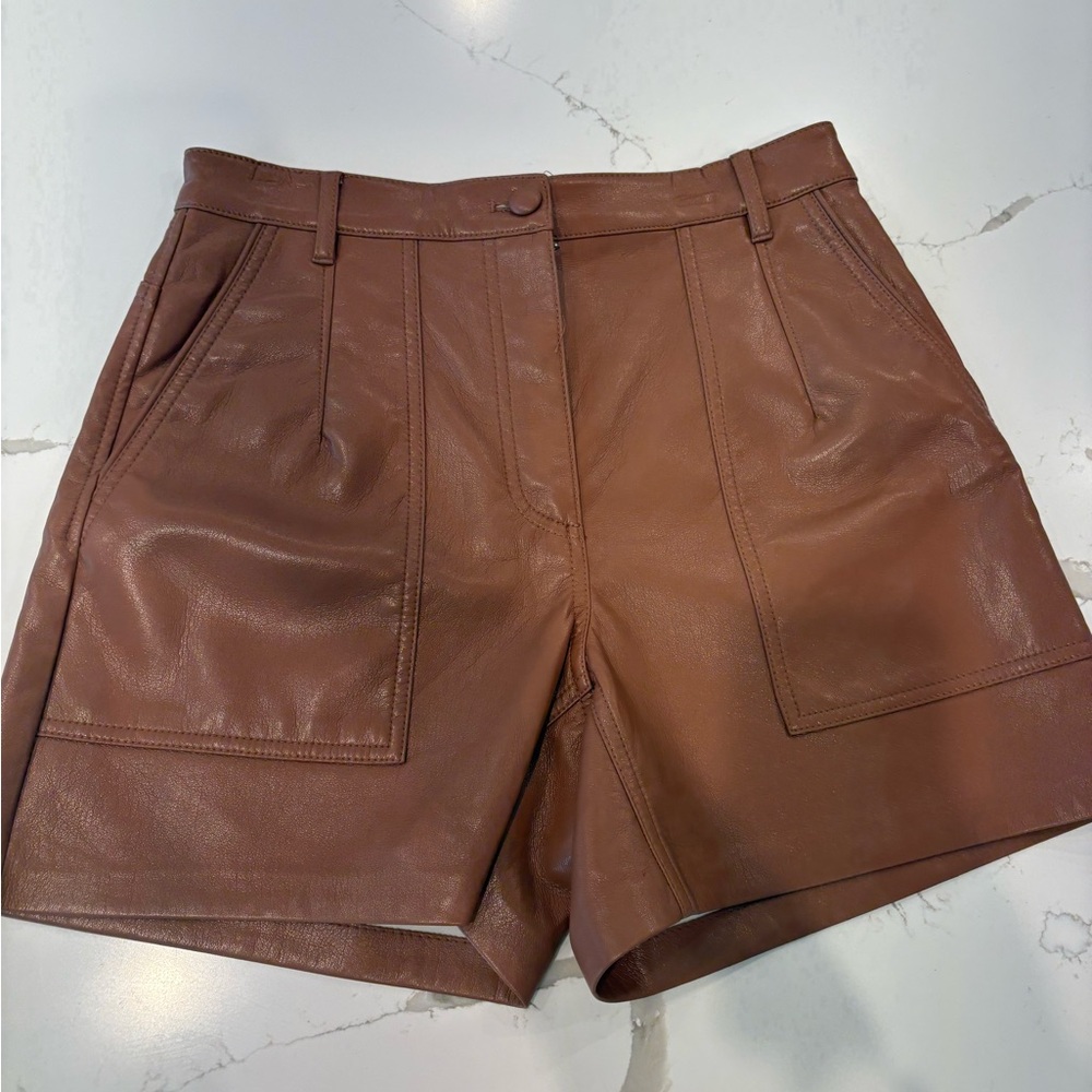 Wilfred Brown Leather Women’s Shorts